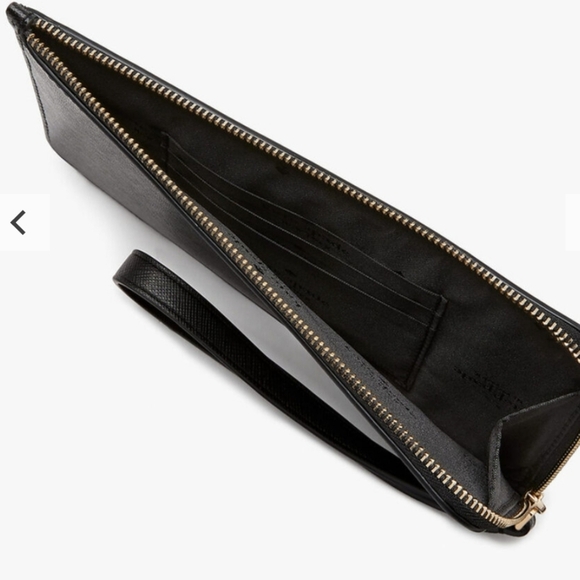 Kate Spade Women's Small Black Zip Around Wristlet Wallet New - Picture 2 of 5